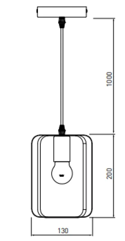 Dekor Oxalis hänglampa med svart metallram i geometrisk form, diameter 13 cm 3185