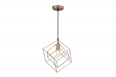 Dekor Rosa gyllene geometrisk hänglampa bestående av 2 mässingskubor 3376