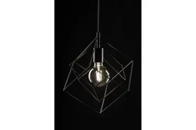 Dekor Rosa svart geometrisk hänglampa bestående av 2 svarta kuber 3437