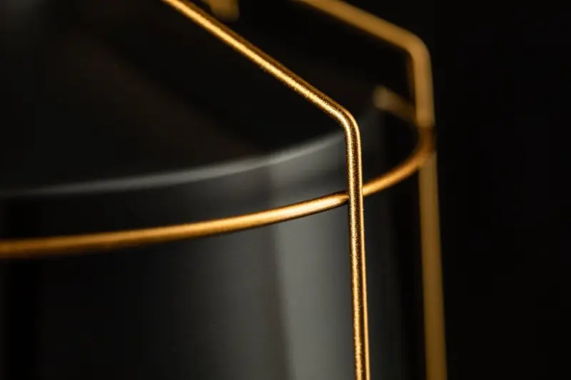 Dekor Goa svart hänglampa med dekorativ guldram 3512