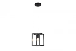 Decor Diu svart geometrisk hänglampa med 1 ljuskälla bredd 15 cm 3598