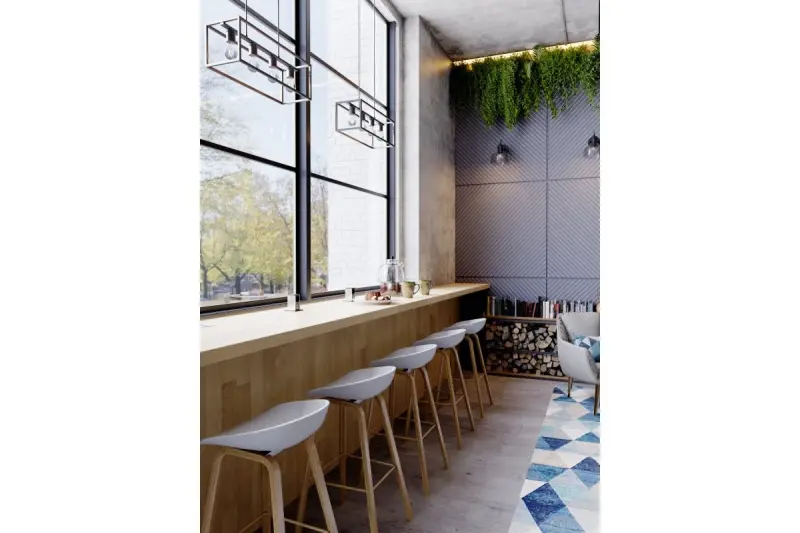 Decor Diu svart geometrisk hänglampa med 4 ljuskällor bredd 60 cm 3635