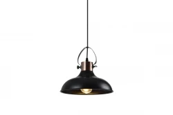 Dekor Mees svart metallhänglampa med skärmfäste i form av en fotogenlampa 2363