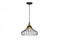 Dekor Lotte svart konformad vintage trådhänglampa 2622