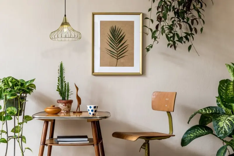 Dekor Lotte gyllene konformad vintage trådhänglampa 2646