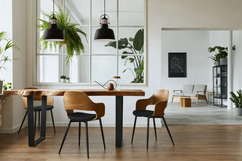 Dekor Noor elegant svart hänglampa med koppar element 2691