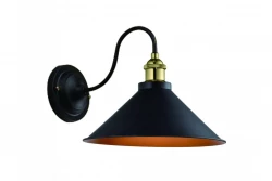 Dekor Mani svart guldmetall vägglampa diameter 22 cm 4052