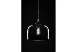 Decor Lati cylindrisk svart hänglampa glas diameter 23,5 cm 7122