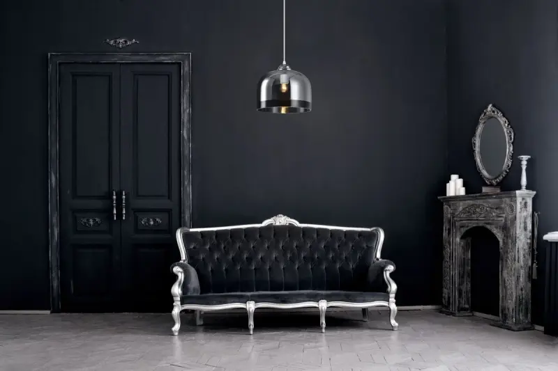 Decor Lati cylindrisk svart hänglampa glas diameter 23,5 cm 7122