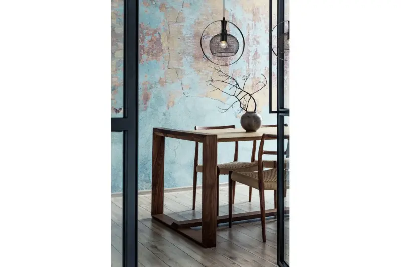 Decor Xalis hänglampa med svart trådbur och metallkant, diameter 19,5 cm 7214