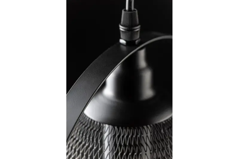 Decor Xalis hänglampa svart trådskärm med metallkant diameter 18,5 cm 7320