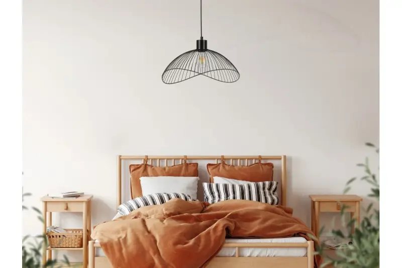 Dekor Reto vintage svart trådhänglampa 50 cm diameter 4151