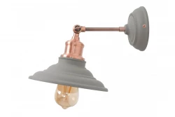 Dekor Loret justerbar grå vägglampa 20 cm diameter 7826