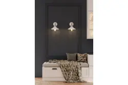 Dekor Loret justerbar vit vägglampa 20 cm i diameter 7871