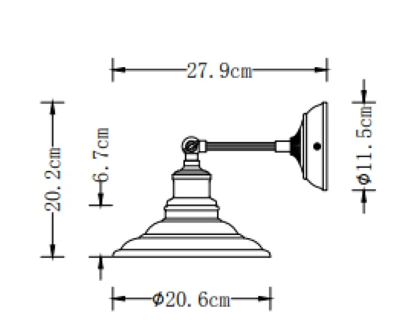Dekor Loret justerbar vit vägglampa 20 cm i diameter 7871