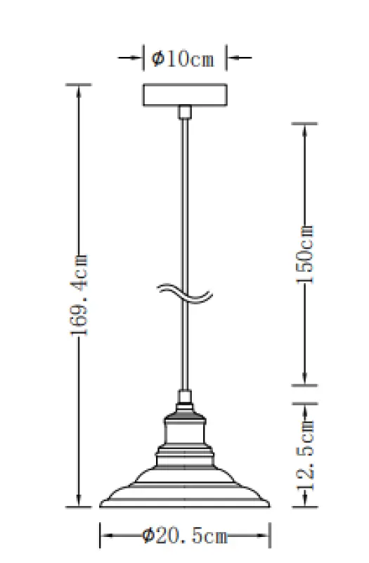 Dekor Loret tidlös vit hänglampa 20,5 cm diameter 9691