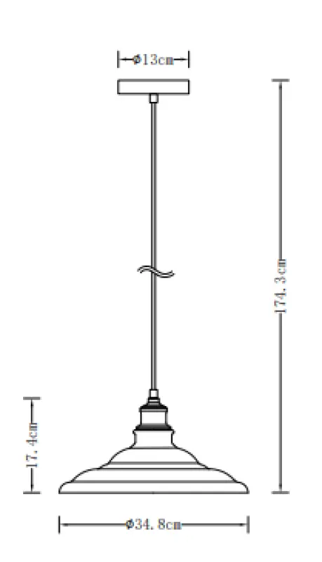Dekor Loret tidlös grå hänglampa 34,8 cm diameter 9790