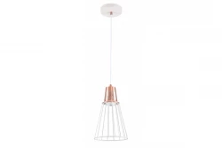 Dekor Kaliope moderiktig vit koppar trådhänglampa 18 cm diameter 8235