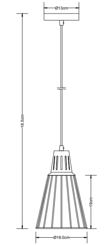 Dekor Kaliope moderiktig vit koppar trådhänglampa 18 cm diameter 8235