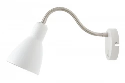 Deco Etore vit vägglampa med metallarm 11 cm diameter 1952