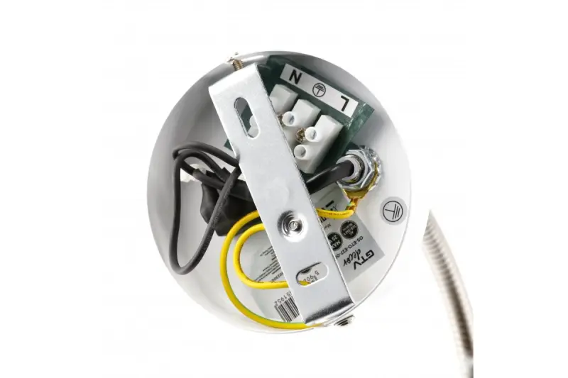 Deco Etore vit vägglampa med metallarm 11 cm diameter 1952