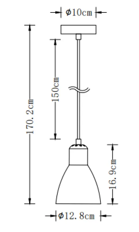 Decor Etore svart hänglampa svart sladd 2072