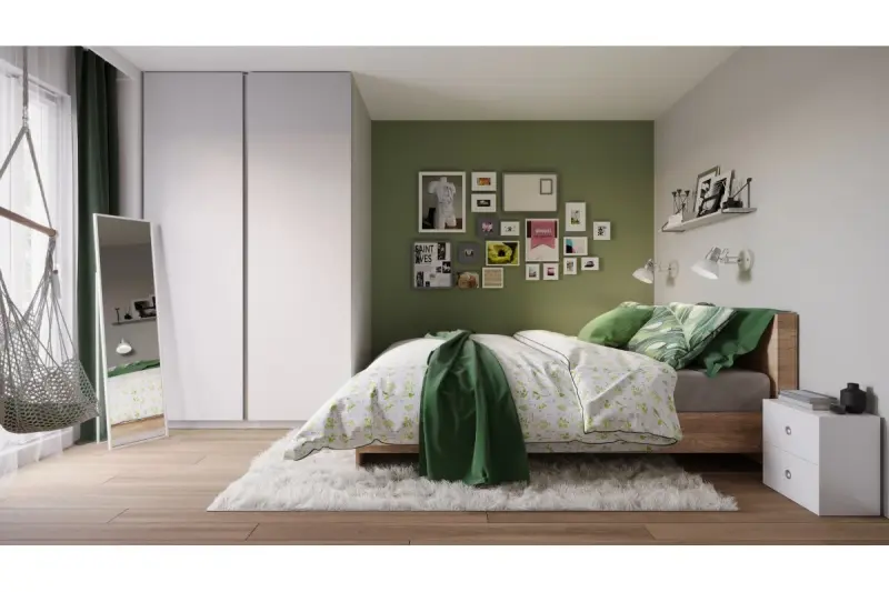 Dekor Artemia elegant vit vägglampa med metallarm, 16,5 cm i diameter, 2218