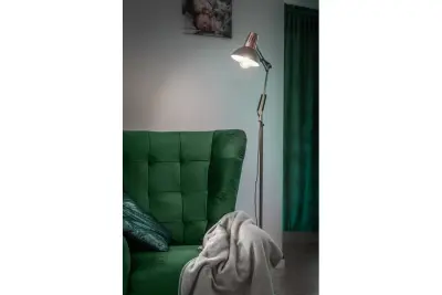 Décor Artemia grå golvlampa lång metallarm diameter 16,5 cm 2300