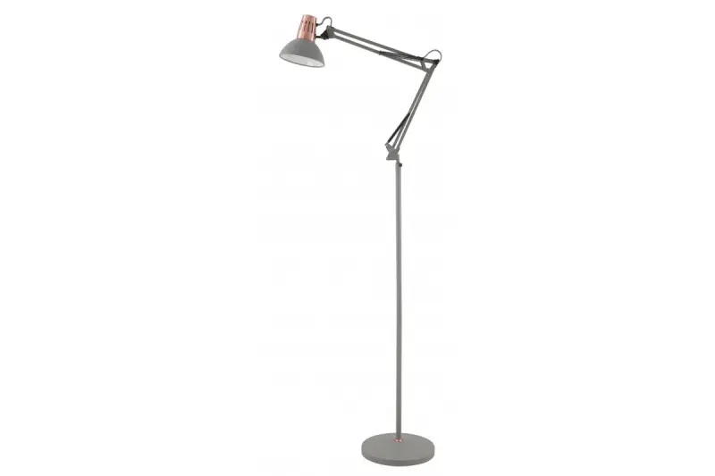 Décor Artemia grå golvlampa lång metallarm diameter 16,5 cm 2300
