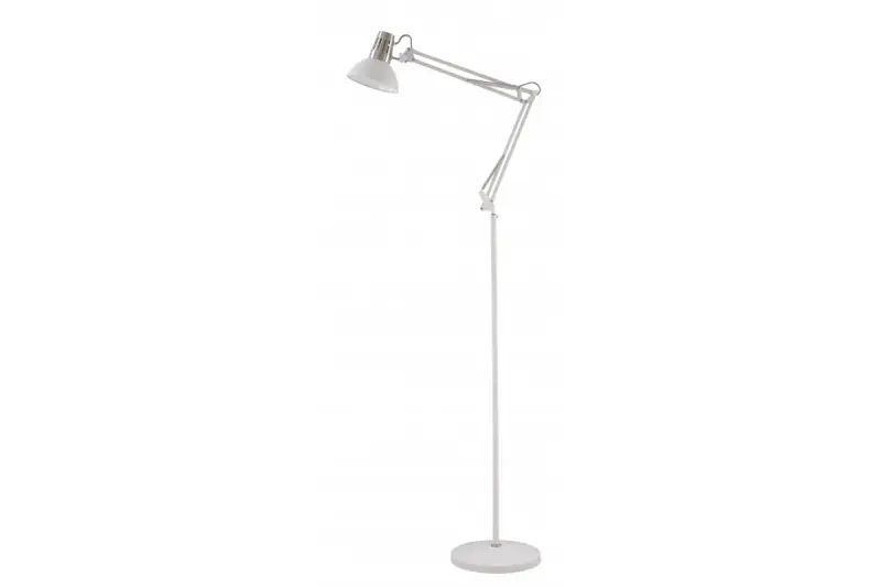 Decor Artemia vit golvlampa lång metallarm diameter 16,5 cm 2409
