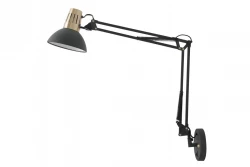 Dekor Artemia svart vägglampa med metallarm och vit insida, diameter 16,5 cm 2270