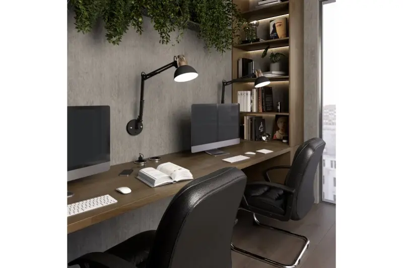 Dekor Artemia svart vägglampa med metallarm och vit insida, diameter 16,5 cm 2270