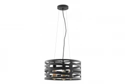 Dekor Marisa svart hänglampa med avsmalnande horisontella mellanrum max. 3 ljuskällor diameter 40 cm 2584
