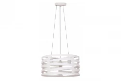 Dekor Marisa vit hänglampa med avsmalnande horisontella mellanrum max. 3 ljuskällor diameter 40 cm 2782