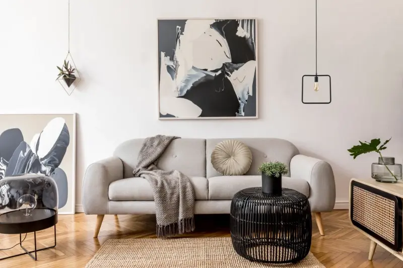 Dekor Lija svart fyrkantig enkelhängande lampa 2614