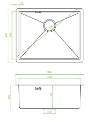 Aquadesign Sinks gyllene rostfritt stål diskho guld färg PVD guld 50x40 undermontering, planmontering och toppmontering 1208957698