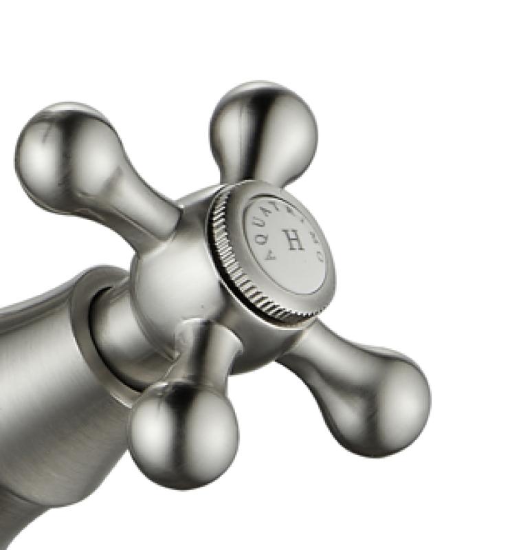 AquaTrimo Windsor klassiskt kök nostalgisk kökskran med rund pip rostfritt stål 21WS7652NM