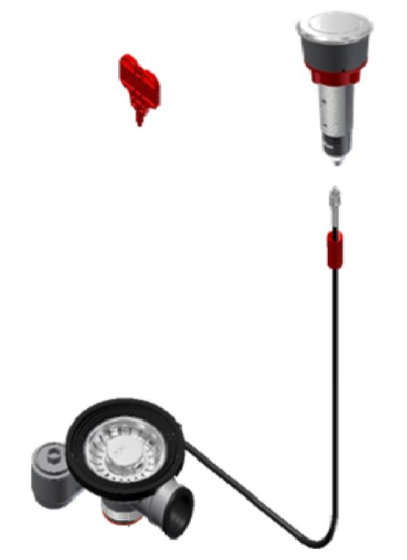 Franke avloppssats för diskbänkar med integrerat avlopp (turbo) med automatisk tömning och rostfri tryckknapp 1208957709