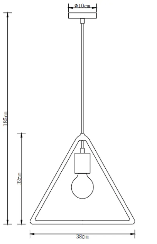 Decor Gija svart enpunkts triangulär hänglampa 2621