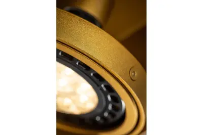 Dekor Verso svart guld taklampa med rörligt huvud två ljuskällor 4212