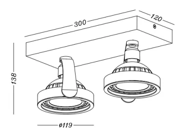 Dekor Wally taklampa eller vägglampa antracit med rörligt huvud 2 ljuskällor 4304
