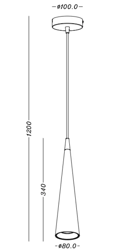 Decor Evi konisk aluminium hänglampa svart 4410