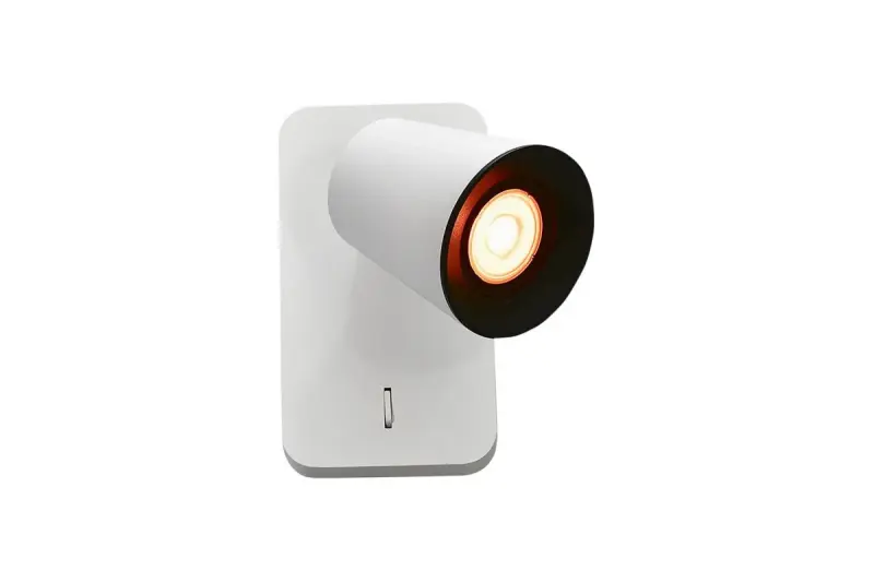 Decor Elli modern vit vägglampa med strömbrytare 4434