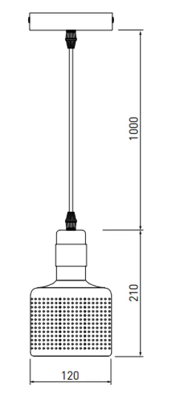 Dekor Bellis vit och guldig cylindrisk hänglampa med 1 ljuskälla 4574