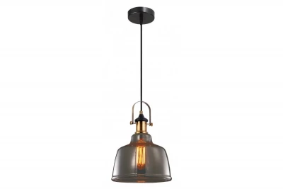 Dekor Muscari II svart hänglampa rökglas i metallicutförande och mässingslamphållare 3688