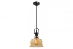 Dekor Muscari II hänglampa i bärnstensfärg med metallisk finish och svart lamphållare 3732