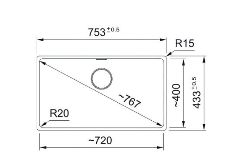 Franke Maris MRG 210-72 Fragranite sten grå diskho planinbyggd