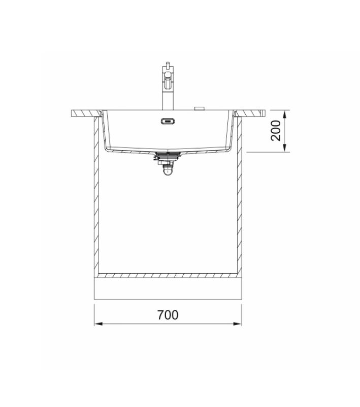Franke Maris MRG 210-62 Fragranite ostron diskbänk planmontering