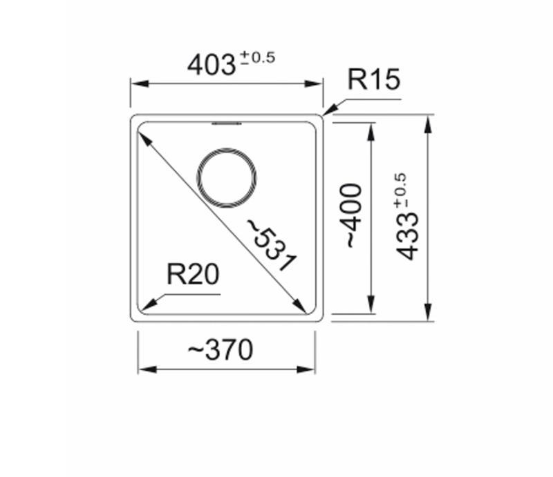 Franke Maris MRG 210-37 Fragranite matt svart diskbänk planmontering