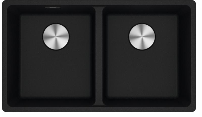 Franke Maris MRG 220-35-35 Fragranite onyx dubbla diskbänkar för planmontering